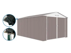 Garagem de metal "Nevada" - 15,36m² com caleira resistente e funcional