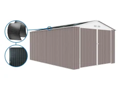 Garagem de metal "Nevada" - 15,36m² com painéis solares integrados