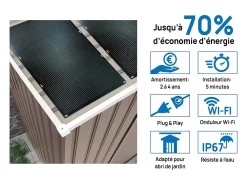 Garagem de metal "Nevada" - 15,36m² com painéis solares integrados