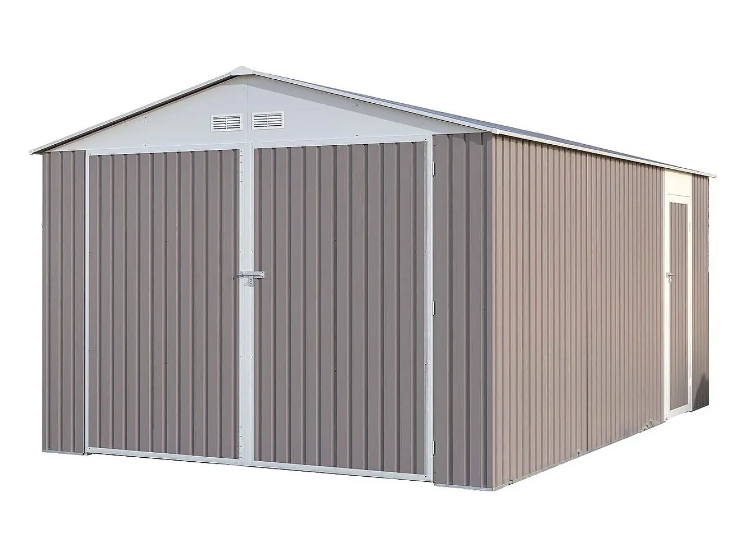 Garagem de metal "Nevada" com porta de batente15.36 m²