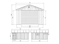 Garagem de qualidade premium - 17 m² / C378xL530 cm - M991B
