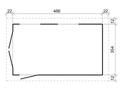 Garagem de qualidade premium - 17 m² / C378xL530 cm - M991B
