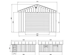 Garagem de qualidade premium - 21 m² / C378xL648 cm - M992B