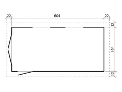 Garagem de qualidade premium - 21 m² / C378xL648 cm - M992B
