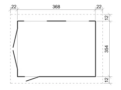 Garagem de qualidade premium - 13 m² / C378xC412 cm - M990B