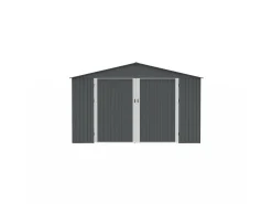 Garagem em aço galvanizado cinza antracite - porta lateral - 19 m² - RIDOSO
