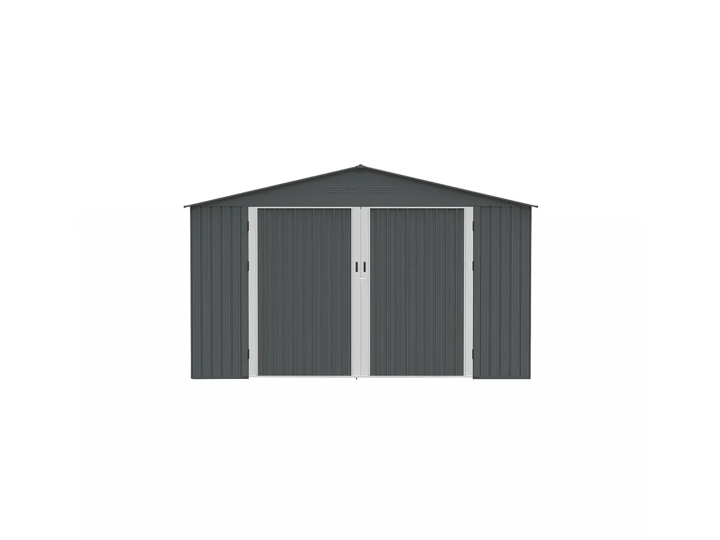 Garagem em aço galvanizado cinza antracite - porta lateral - 19 m² - RIDOSO