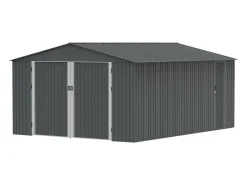 Garagem em aço galvanizado cinza antracite - porta lateral - 19 m² - RIDOSO