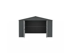 Garagem em aço galvanizado cinza antracite - porta lateral - 19 m² - RIDOSO