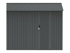 Garagem em aço galvanizado cinza antracite - porta lateral - 19 m² - RIDOSO
