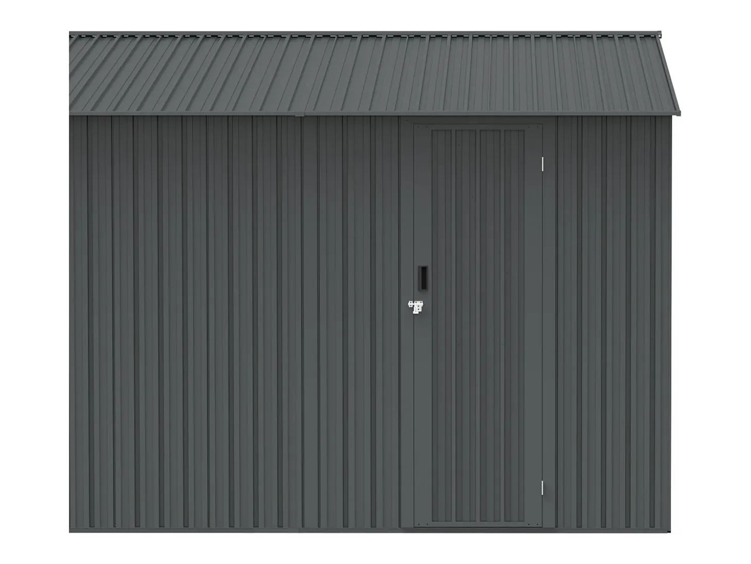 Garagem em aço galvanizado cinza antracite - porta lateral - 19 m² - RIDOSO