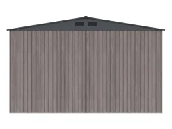 Garagem em aço galvanizado efeito madeira cinzenta 15,1 m² NERON