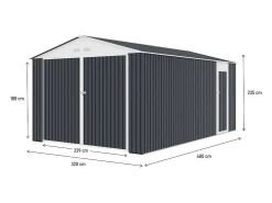 Garagem metálica "Houston" 15,36 m² - Antracite