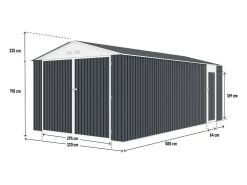 Garagem metálica "Houston" 18,56m² - Antracite