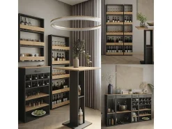 Garrafeira carvalho goldkraft/antracite 60x34.5x106 repose