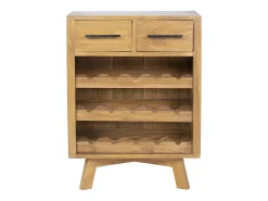 Garrafeira de madeira Mindi, 15 garrafas, L 60 x P 35 x A 80 cm, AVEIRO
