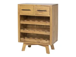 Garrafeira de madeira Mindi, 15 garrafas, L 60 x P 35 x A 80 cm, AVEIRO