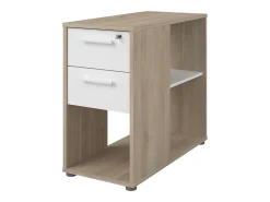 Gaveteiro de mesa Veltis com rodízios, 2 gavetas (1 com fechadura)