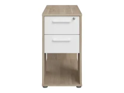 Gaveteiro de mesa Veltis com rodízios, 2 gavetas (1 com fechadura)