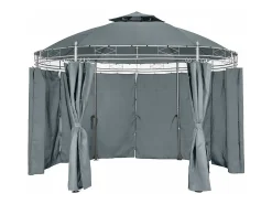Gazebo de jardim 3,5 m de diâmetro cinza antracite 2208176