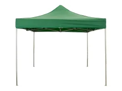 Gazebo dobrável dobrável 3 X 3 Verde revestido em PVC impermeável