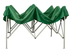 Gazebo dobrável dobrável 3 X 3 Verde revestido em PVC impermeável