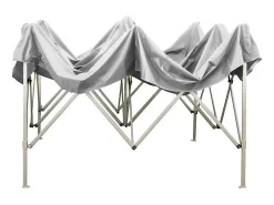 Gazebo dobrável dobrável 3 X 2 Branco revestido em PVC impermeável