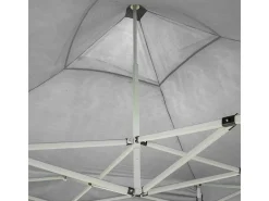 Gazebo dobrável dobrável 3 X 2 Branco revestido em PVC impermeável