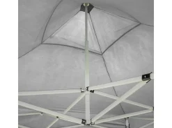 Gazebo dobrável dobrável 3 X 6 Branco revestido em PVC impermeável