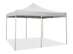 Gazebo dobrável dobrável 3 X 6 Branco revestido em PVC impermeável