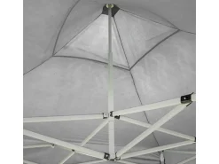 Gazebo dobrável dobrável 3 X 6 Branco revestido em PVC impermeável