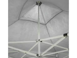 Gazebo dobrável 2X2 branco revestido em PVC impermeável