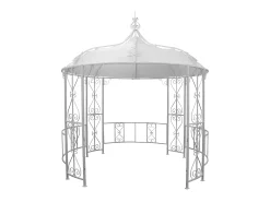 Gazebo TILCARA metal forjado telhado poliéster D300xA290cm Branco