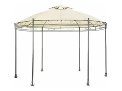 Gazebo/abrigo de jardim 3,5 m de diâmetro cor creme 2208175