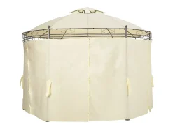 Gazebo/abrigo de jardim 3,5 m de diâmetro cor creme 2208175