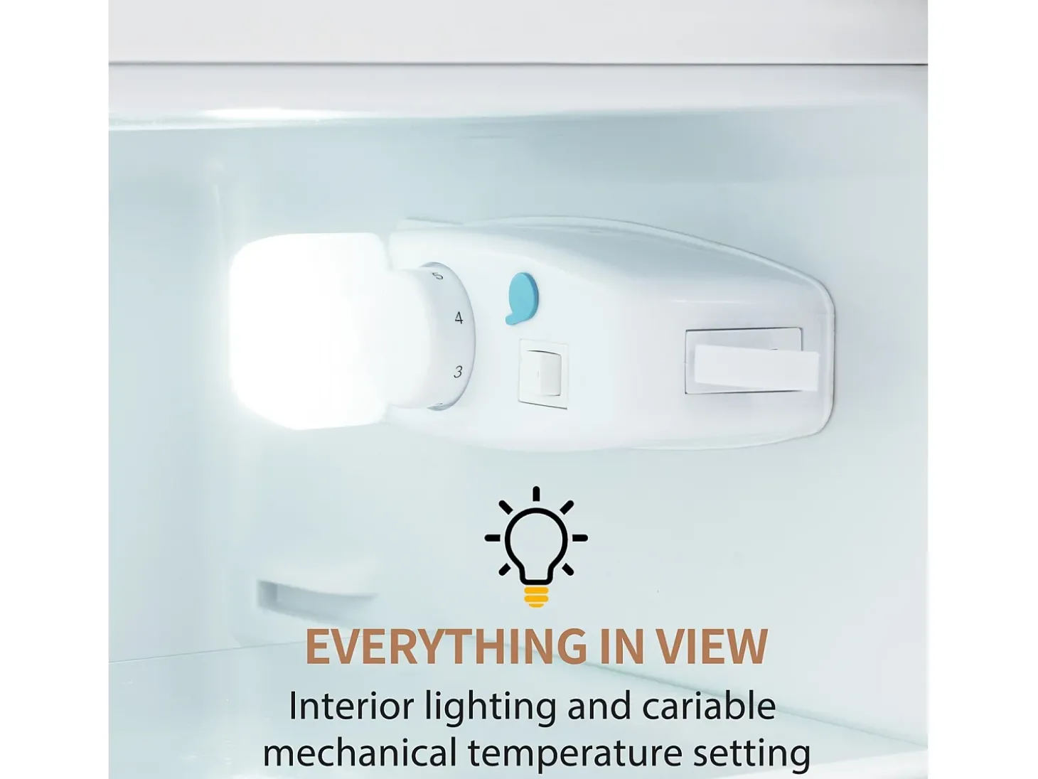 Geladeira de duas dotas, 28L + 64L, com 3 prateleiras e LEDs, -27 ° C a 13 ° C, 116 kWh/ano, eficiência energética de
