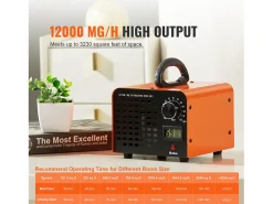 Gerador de Ozono SucceBuy 12000 mg/h, Eliminador de Odores com Temporizador de 0 a 120 minutos
