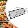 Grade de Cozinha Retangular SucceBuy de 112CM, Grelha para Lareira X-Marks, Aço Robusto