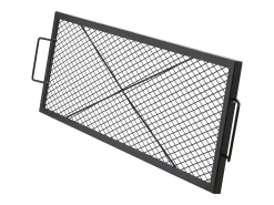 Grade de Cozinha Retangular SucceBuy de 112CM, Grelha para Lareira X-Marks, Aço Robusto