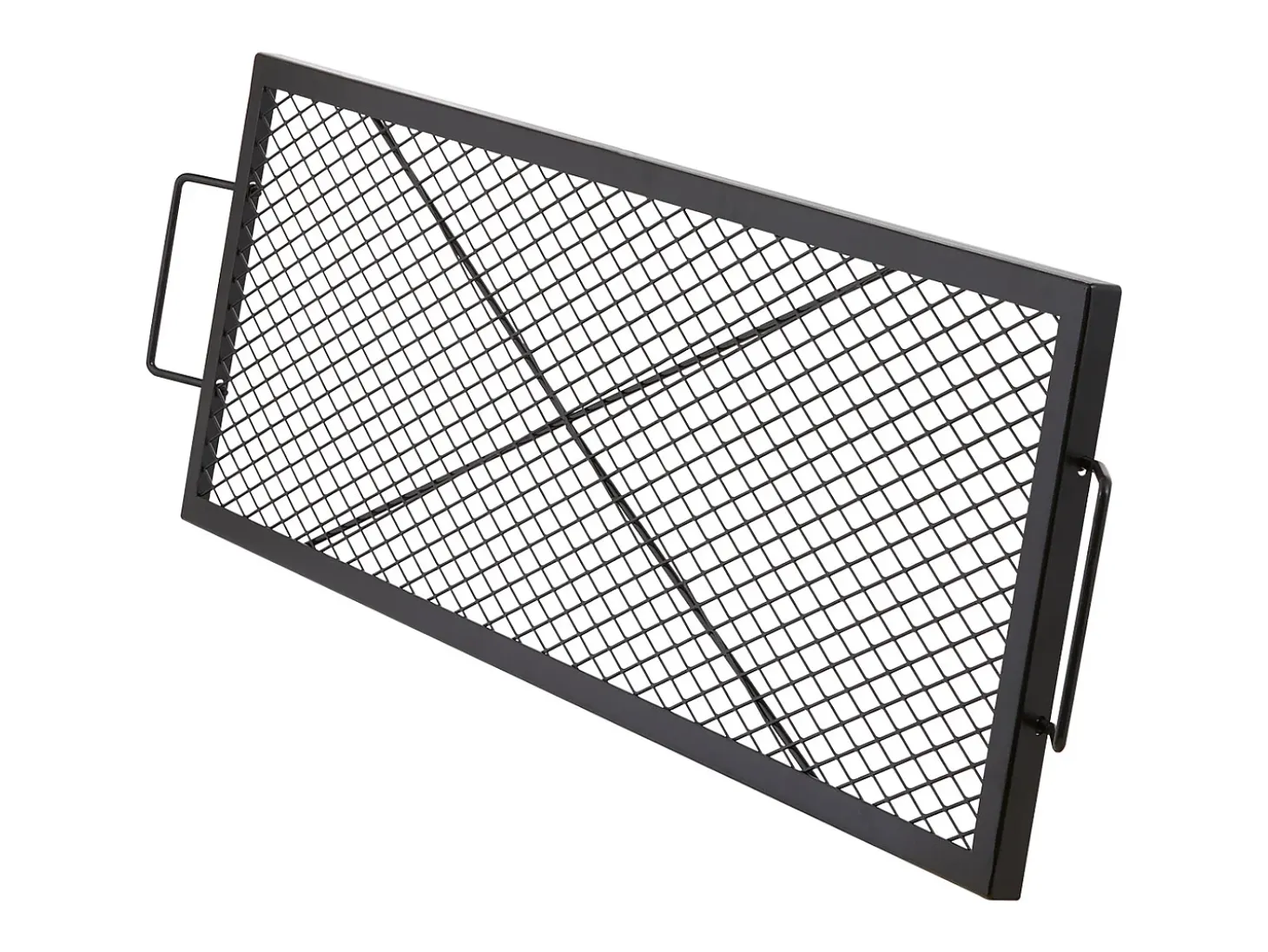Grade de Cozinha Retangular SucceBuy de 112CM, Grelha para Lareira X-Marks, Aço Robusto