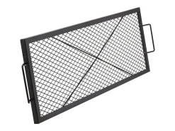 Grade de Cozinha Retangular SucceBuy de 112CM, Grelha para Lareira X-Marks, Aço Robusto