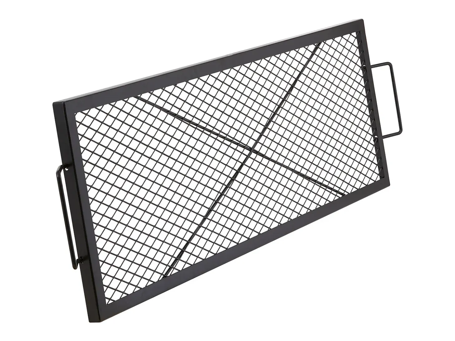 Grade de Cozinha Retangular SucceBuy de 112CM, Grelha para Lareira X-Marks, Aço Robusto