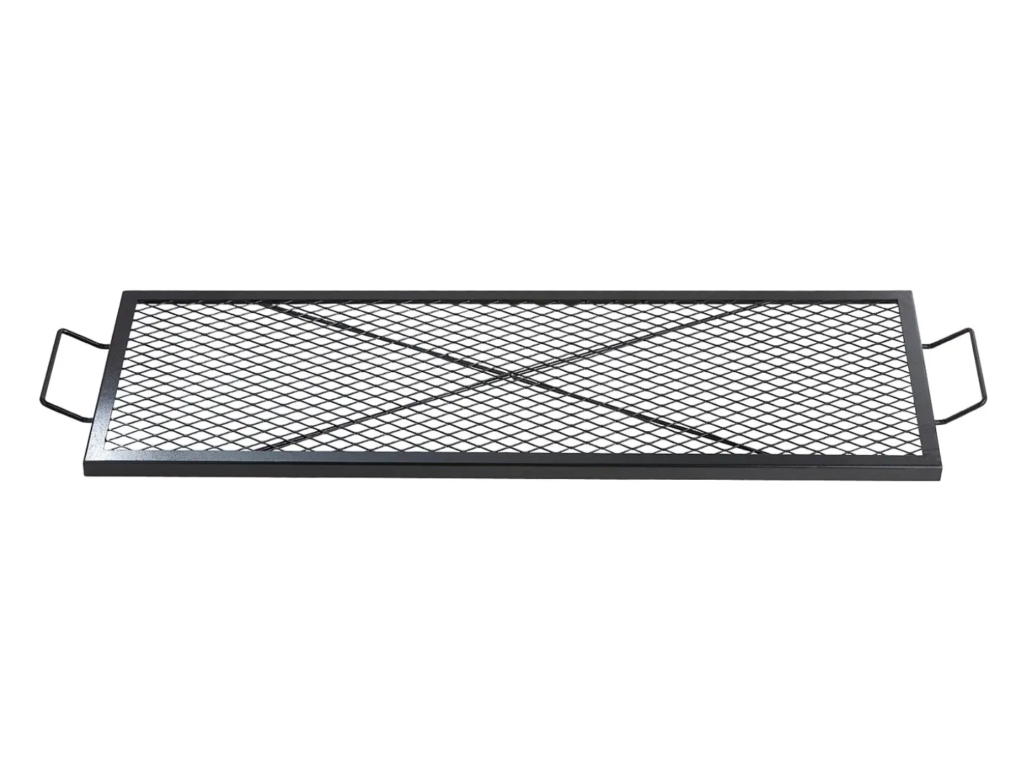 Grade de Cozinha Retangular SucceBuy de 112CM, Grelha para Lareira X-Marks, Aço Robusto