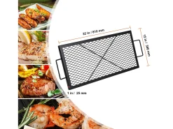 Grade de Cozinha SucceBuy para Fogareiro Exterior X-Marks de 81CM, Grade de Cozinha em Aço Robusto