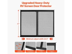 Grade de Porta de Entrada SucceBuy para Autocaravana 62.23 x 50.8 cm, Protetor de Tela para Porta de RV, Reforçada e Respirável, para Animais de Estimação