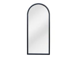 Grande espelho arco em madeira de paulownia, L. 80 x A. 180 cm, Preto, EZAREL