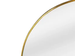 Grande espelho de parede redondo em alumínio, D. 80 cm, Dourado, ELYRO