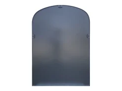 Grande espelho em arco de alumínio - L. 118 x A. 170 cm, Preto, SONAVA