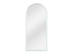 Grande espelho em arco de madeira de paulownia, L. 80 x A. 180 cm, Branco, EZAREL
