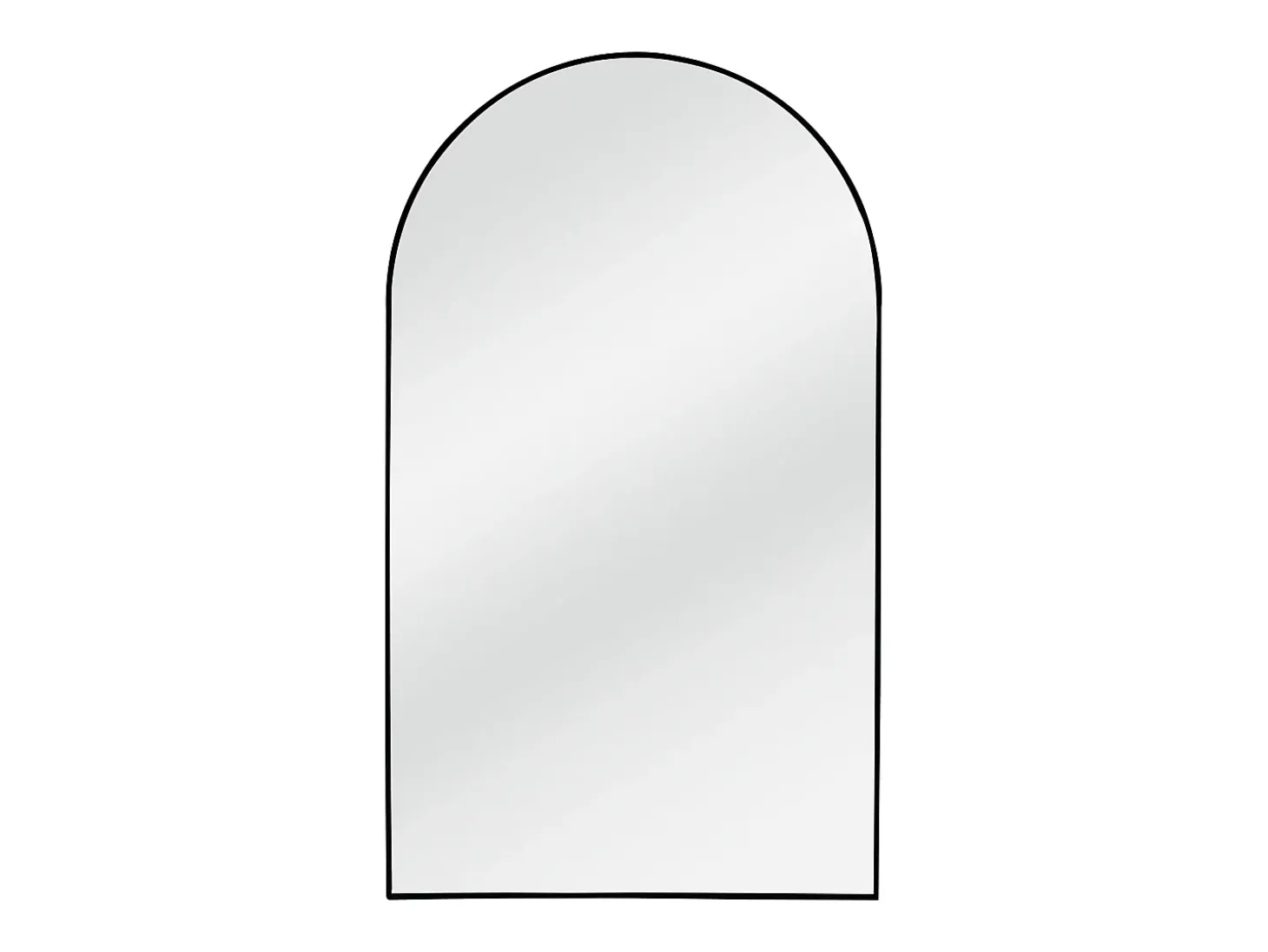 Grande espelho em arco de alumínio, L. 110 x A. 190 cm, Preto, OLYVEN